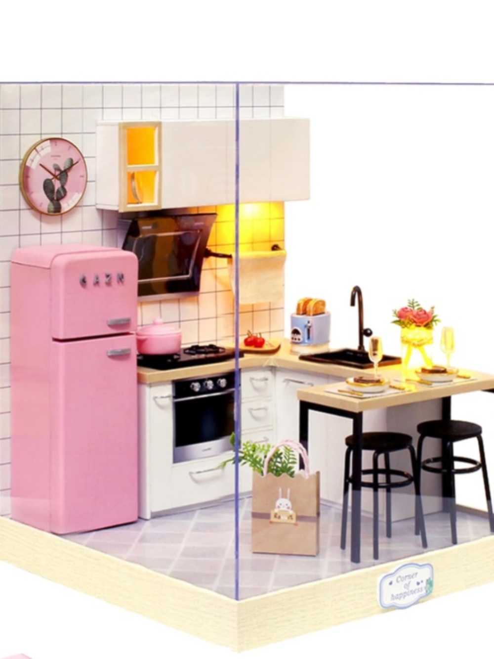 Dollhouse Miniature DIY House Kit Creative Room with Furniture for Romantic Artw